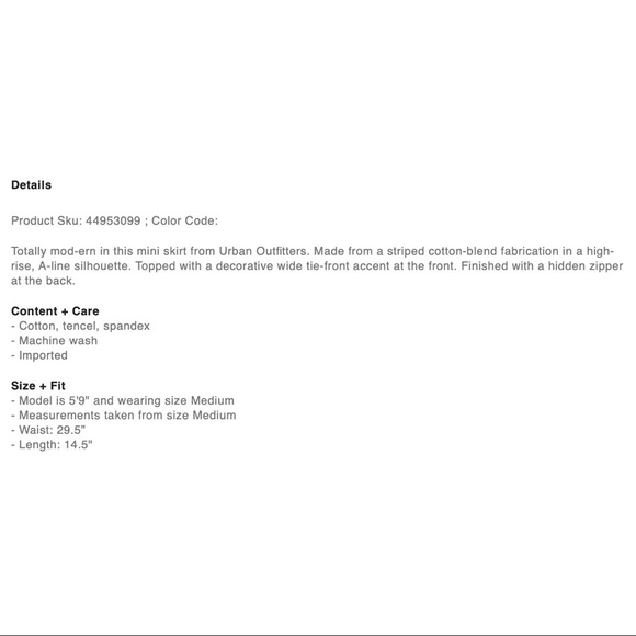 UO Alexa Tie Front Skirt - Picture 6 of 6